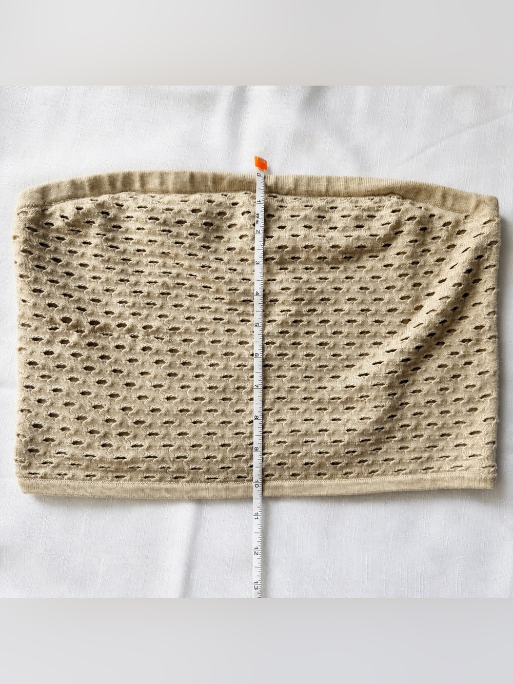 Aerie Open Knit Tube Top Sweater Beige Taupe Size Large - Picture 3 of 6